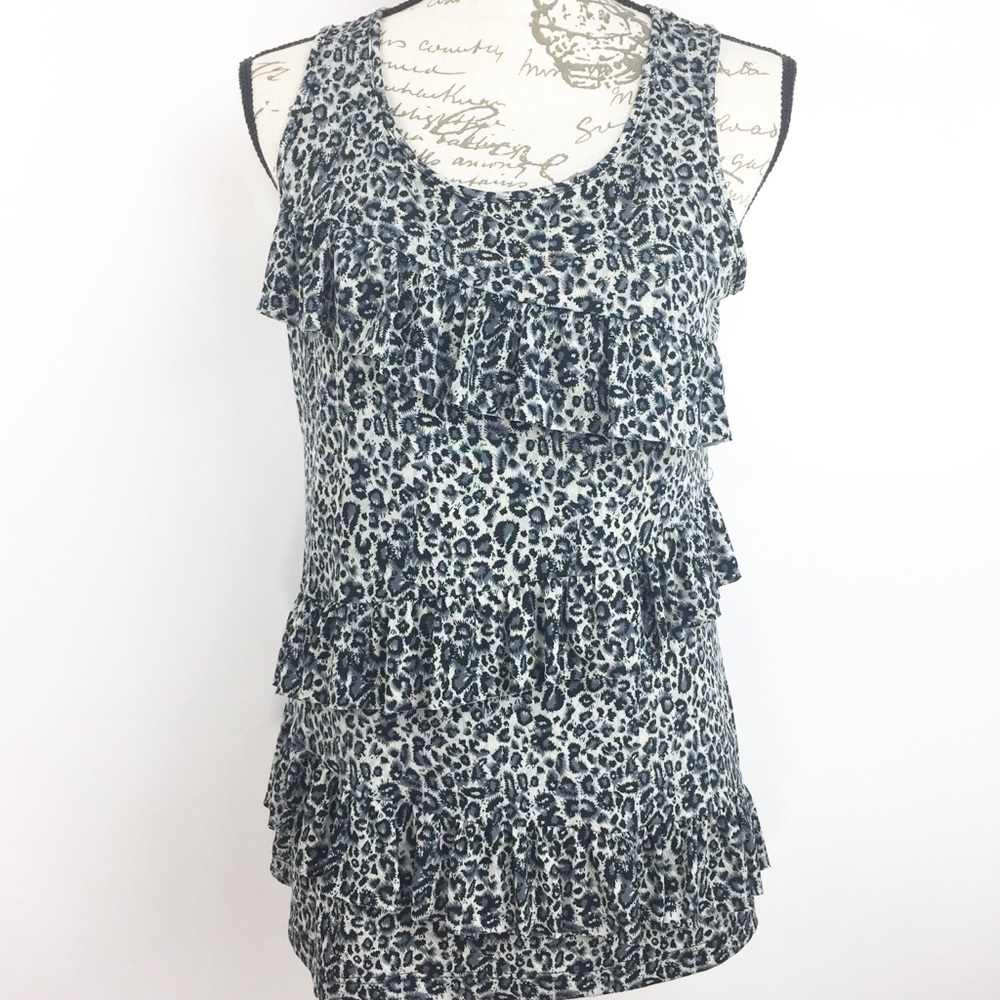 Van Heusen Leopard Print Blouse Medium